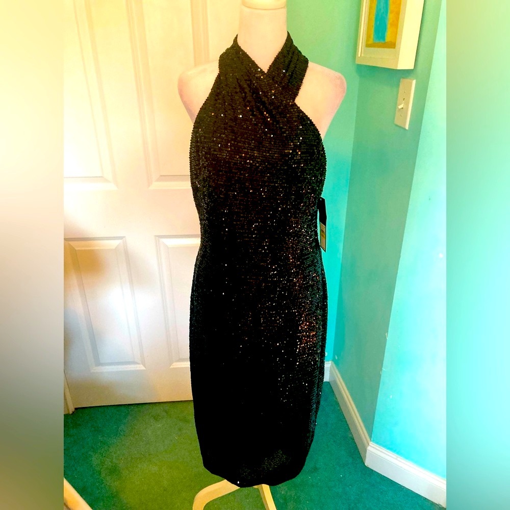 Formal Black Sequin Dress